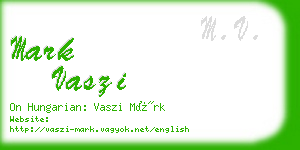 mark vaszi business card